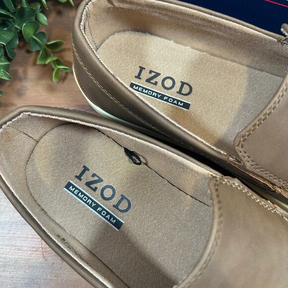 Izod Men's Seapoint Tan Memory Foam Loafers Size 12 - Picture 7 of 8